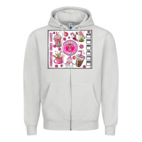 Dove Grey christmas vibes coffee Zipper Hoodie - MaliasSmallBusiness