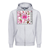 Heather Grey christmas vibes coffee Zipper Hoodie - MaliasSmallBusiness