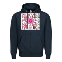 Navy christmas vibes coffee Zipper Hoodie - MaliasSmallBusiness