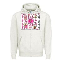 Oatmeal Heather christmas vibes coffee Zipper Hoodie - MaliasSmallBusiness