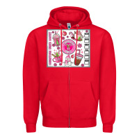 Red christmas vibes coffee Zipper Hoodie - MaliasSmallBusiness