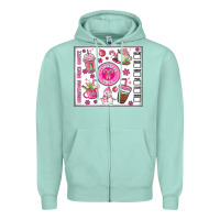 Seafoam christmas vibes coffee Zipper Hoodie - MaliasSmallBusiness