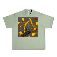 Oil Green excavator seamless pattern Urban Heavy Tee - BundleAndBundleShop