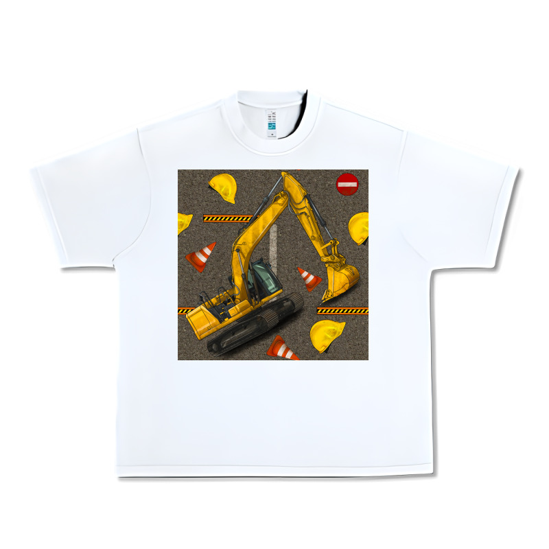 Excavator Seamless Pattern Urban Heavy Tee by BundleAndBundleShop | Teevron