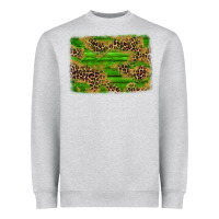 Heather Grey western leopard distressed background Heavyweight Sweatshirt - AdoDesignShop
