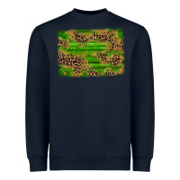Navy western leopard distressed background Heavyweight Sweatshirt - AdoDesignShop
