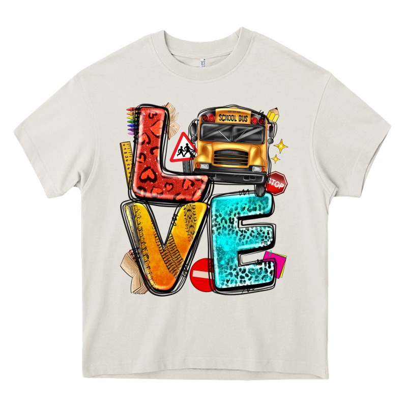 Love School Bus Heavy Core Tee by texasbilliewilder | Teevron
