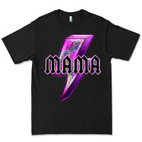 Black mama neon leopard lightning bolt Premium Tee - texasbilliewilder