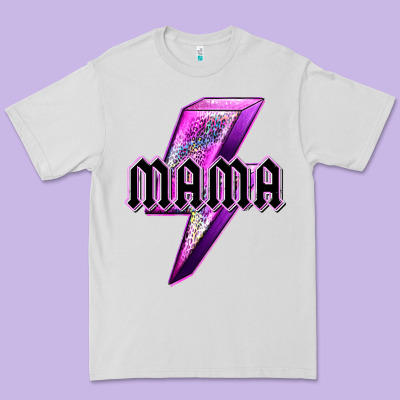 Mama Neon Leopard Lightning Bolt Premium Tee Designed By Texasbilliewilder