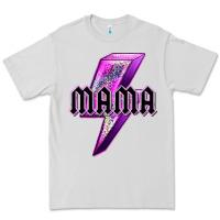 Dove Grey mama neon leopard lightning bolt Premium Tee - texasbilliewilder