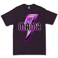 Plum mama neon leopard lightning bolt Premium Tee - texasbilliewilder