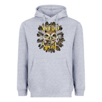 Heather Grey wild spirit owl Heavyweight Hoodie - BarkalooDesign