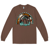 Chestnut blessed rainbow cowhide aztec Long Sleeve Tee - Jasminsmagicworld
