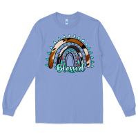 Colony Blue blessed rainbow cowhide aztec Long Sleeve Tee - Jasminsmagicworld