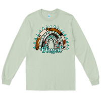 Matcha blessed rainbow cowhide aztec Long Sleeve Tee - Jasminsmagicworld