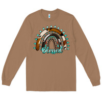 Toasted Coconut blessed rainbow cowhide aztec Long Sleeve Tee - Jasminsmagicworld