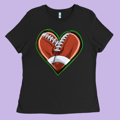 Ladies Tee football heart