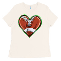 Bone football heart Ladies Tee - texasbilliewilder