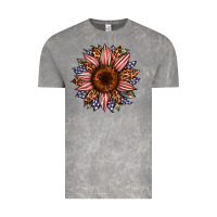 Cloud Rock usa flag camouflage leopard sunflower Vintage Tee - Artiststas