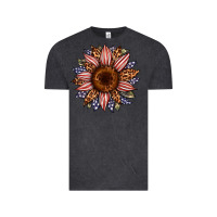 Vintage Black usa flag camouflage leopard sunflower Vintage Tee - Artiststas
