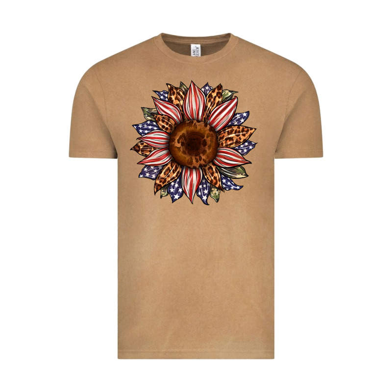 Usa Flag Camouflage Leopard Sunflower Vintage Tee by Artiststas | Teevron