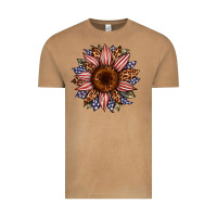 Vintage Camel usa flag camouflage leopard sunflower Vintage Tee - Artiststas