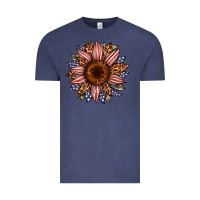 Vintage Denim usa flag camouflage leopard sunflower Vintage Tee - Artiststas