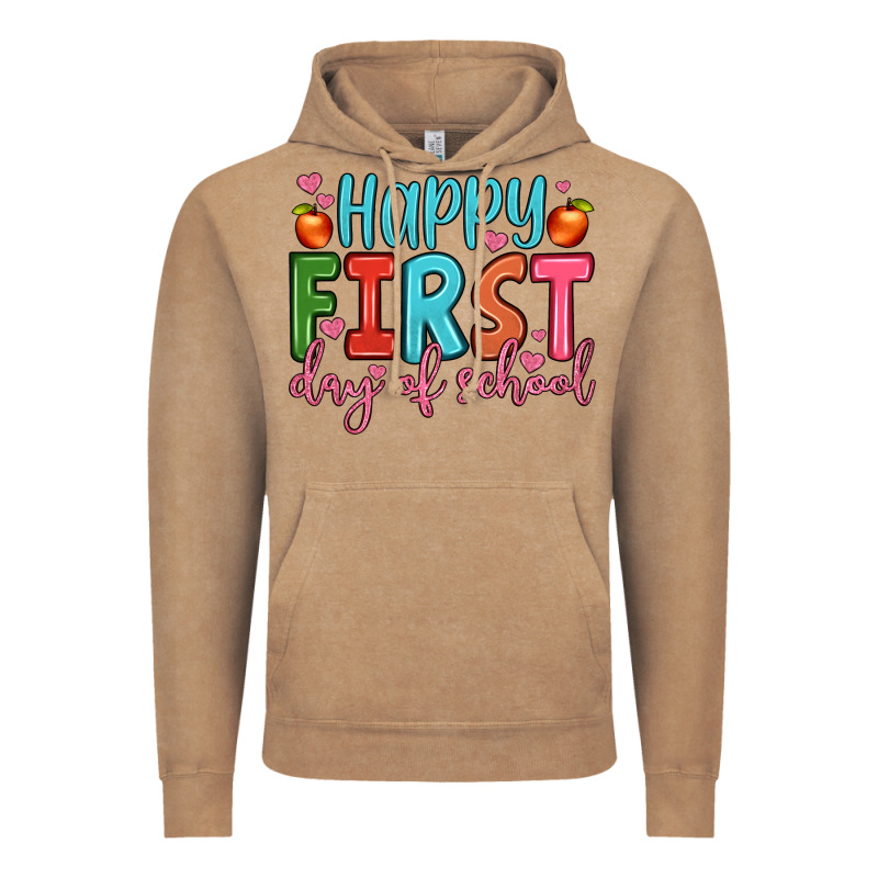 Happy First Day Of School Vintage Hoodie by JahusDesignShop | Teevron