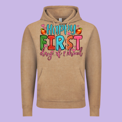 Happy First Day Of School Vintage Hoodie Designed By Jahusdesignshop