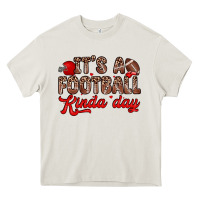 Cream it s a football kinda day Heavy Core Tee - Zillion Design Studio