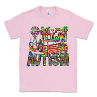 Bubblegum Pink Just a Girl Small Town Autism Classic Tee - CowhideDigitalArt