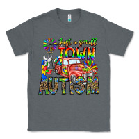 Charcoal Heather Just a Girl Small Town Autism Classic Tee - CowhideDigitalArt