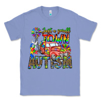 Colony Blue Just a Girl Small Town Autism Classic Tee - CowhideDigitalArt