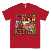 Red Just a Girl Small Town Autism Classic Tee - CowhideDigitalArt
