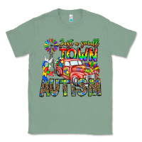 Sage Just a Girl Small Town Autism Classic Tee - CowhideDigitalArt