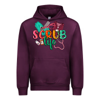 Mauve Wine Scrub life Urban Hoodie - CowGirlArtShop
