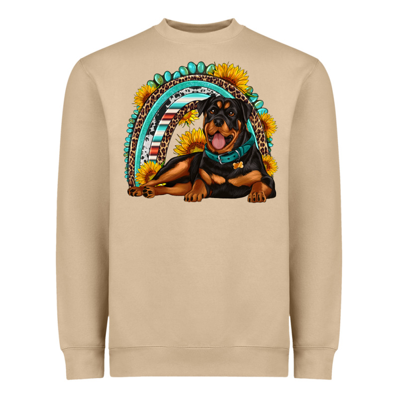 Rottweiler  Rainbow Heavyweight Sweatshirt by Artiststas | Teevron