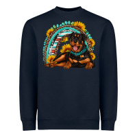 Navy Rottweiler  rainbow Heavyweight Sweatshirt - Artiststas