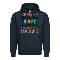 Navy being a functional adult every day seems  a bit ex Zipper Hoodie - MaliasSmallBusiness