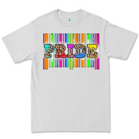 Dove Grey pride barcode Premium Tee - Zillion Design Studio