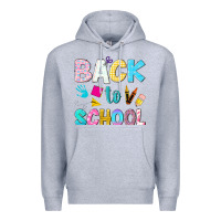 Heather Grey back to school Premium Hoodie - NancyCooperArtShop
