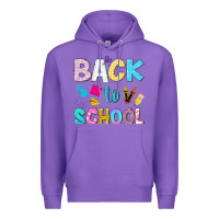 Purple back to school Premium Hoodie - NancyCooperArtShop