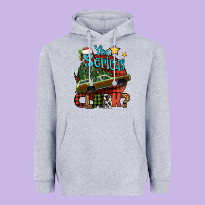 You Serious Clark With Christmas Car Heavyweight Hoodie Designed By Jasminsmagicworld