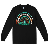 Black blessed western rainbow Long Sleeve Tee - Jasminsmagicworld