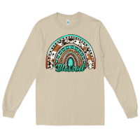 Mushroom blessed western rainbow Long Sleeve Tee - Jasminsmagicworld