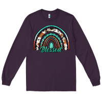 Plum blessed western rainbow Long Sleeve Tee - Jasminsmagicworld