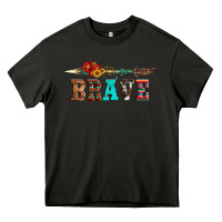 Asphalt brave and aztec wood sunflower with arrow Heavy Core Tee - Artiststas
