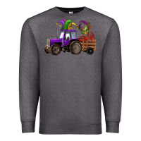Charcoal Heather mardi gras mask crawfish farm tractor Premium Sweatshirt - RanaPortraitStore