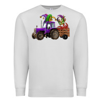 Dove Grey mardi gras mask crawfish farm tractor Premium Sweatshirt - RanaPortraitStore