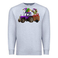 Heather Grey mardi gras mask crawfish farm tractor Premium Sweatshirt - RanaPortraitStore